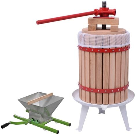 2 Piece Fruit & Wine Press and Crusher Set