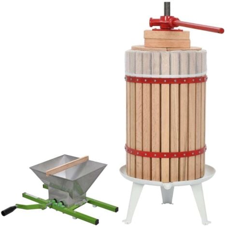 2 Piece Fruit & Wine Press and Crusher Set