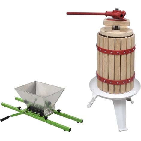 2 Piece Fruit & Wine Press and Crusher Set