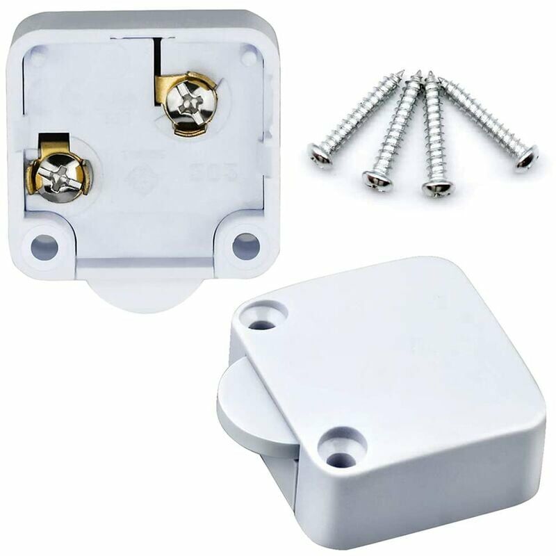 2 Pièce Interrupteur de Placard D'armoire Interrupteurs 2A/250V Interrupteur Automatique Placards pour S'applique à Divers Appareils D'éclairage et