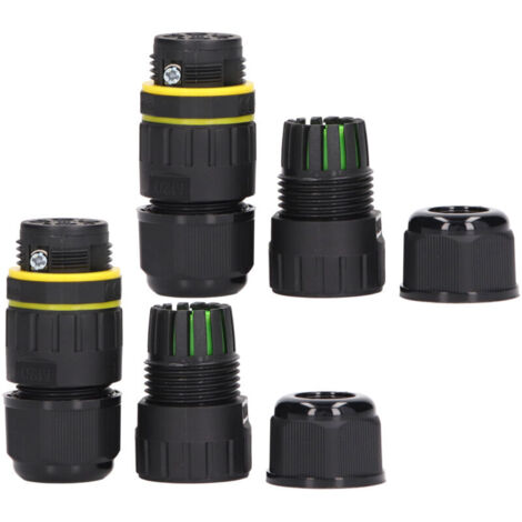2-Piece Junction Box Connector, IP68 Waterproof Junction Box Cable Connector, Electrical Cable Connector for Electronic Lighting, In-Ground Lights, Garden Lights