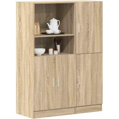 2 Piece Kitchen Cabinet Set Sonoma Oak Engineered Wood vidaXL