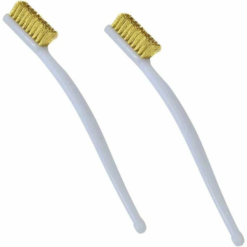 Trimec - 2 Pièce Mini Brosses Métallique,Brosse à Gratter En Acier Inoxydable Pour le nettoyage des scories de soudure, de la rouille