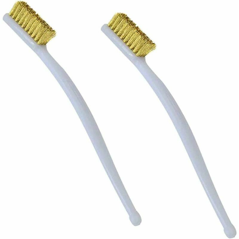 Hoopzi - 2 Piece Mini Wire Brushes, Stainless Steel Scraping Brush For cleaning solder slag, rust