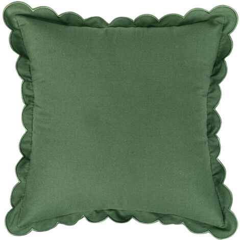 2-Piece Pillowcase Set, Ruffled Edge, Solid Color Sofa Cushion Covers, Throw Pillow Covers, Decorative Pillowcases, Modern Garden Cushion Covers, Suitable for Patio/Tent/Balcony/Sofa, 40x40cm, Green