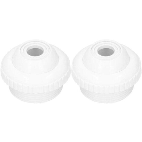 2-Piece Pool Return Nozzle - Skimmer Nozzle for Steel-Walled Pools - Return Nozzle with Swivel Head - Pool Accessories - 1.5 Inch Male Thread - White