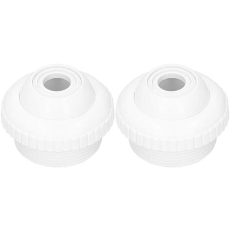 2-Piece Pool Return Nozzle - Skimmer Nozzle for Steel-Walled Pools - Return Nozzle with Swivel Head - Pool Accessories - 1.5 Inch Male Thread - White