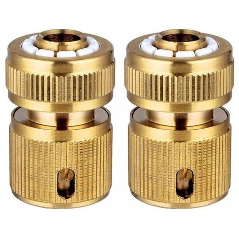 2 Pièce Raccords Rapide Tuyau d'arrosage en Laiton, Rapide Raccord Connecteurs pour Tuyau d’arrosage dans Le Jardin 1/2" Quick Connectors.