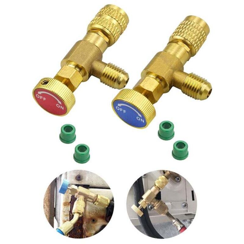 Image of 2-Piece Refrigerant Charging Adapter, Safety Valve,&hellip;