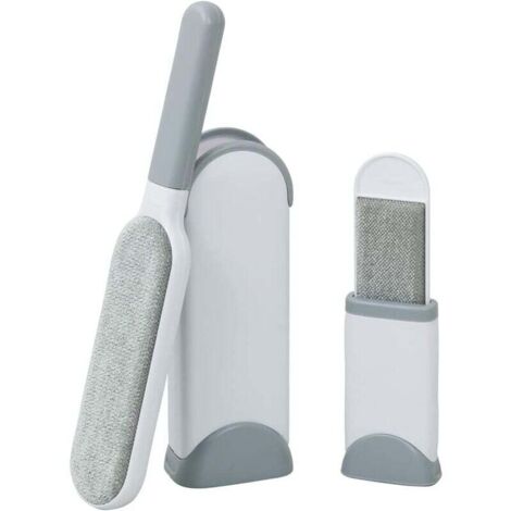 2-Piece Set, [Cleaning, Dusting, Dust Brush] Gray (large) approx. 7.5 × 5 × 33 cm (small) approx. 6 × 3 × 13.5 cm HTBS-GY MUMU Dust Brush Set