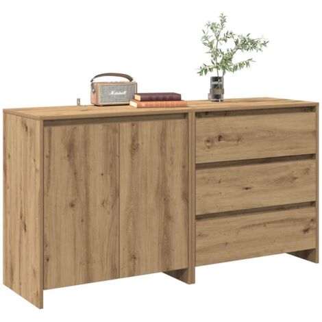 2 Piece Sideboard Artisan Oak Engineered Wood vidaXL