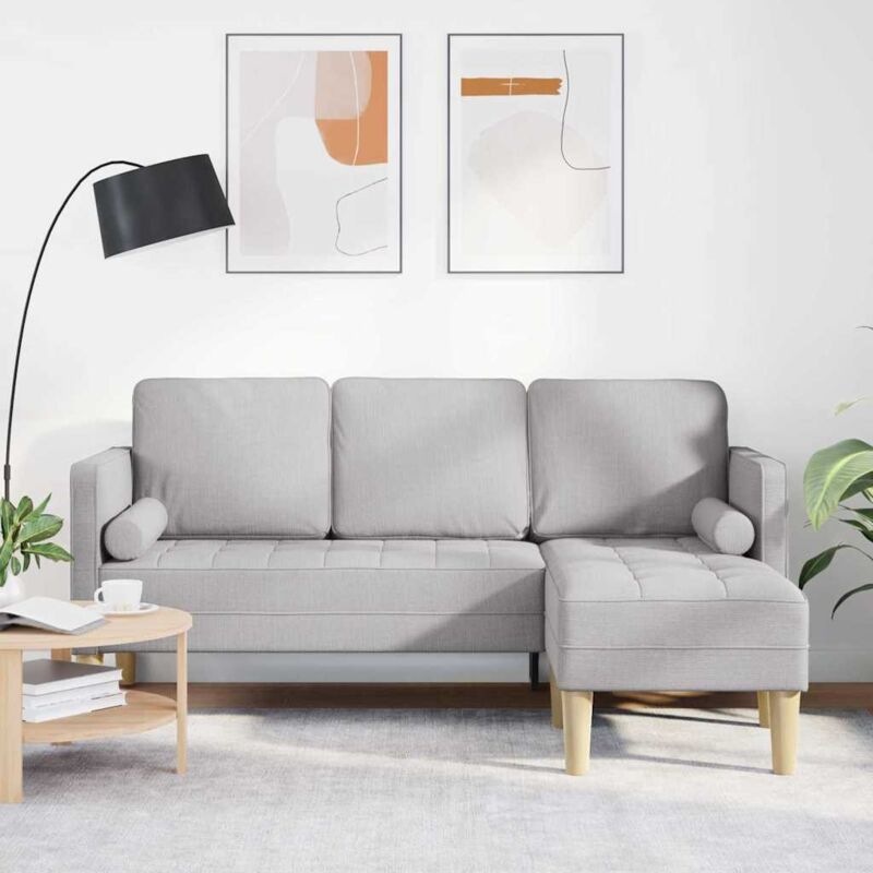 Sofa Set Cloud Grey 173 X 131 X 67 Cm Fabric Vidaxl