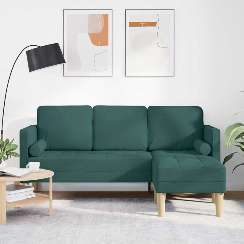 Sofa Set Dark Green 173 X 131 X 67 Cm Fabric Vidaxl