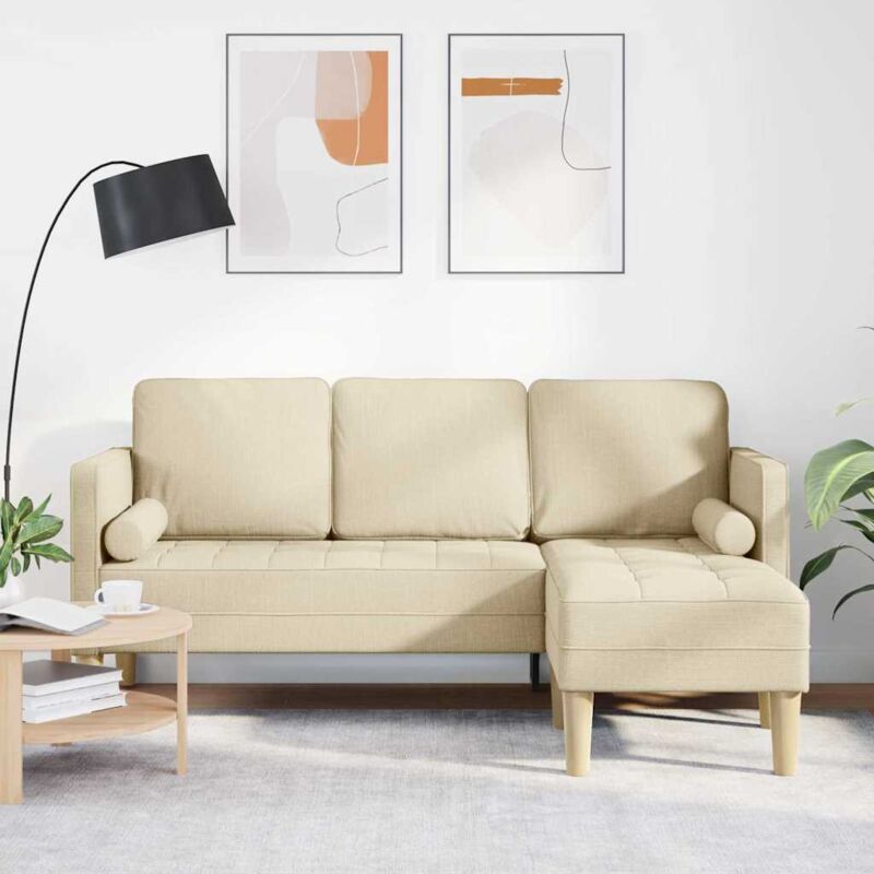 Sofa Set Cream 173 X 131 X 67 Cm Fabric Vidaxl
