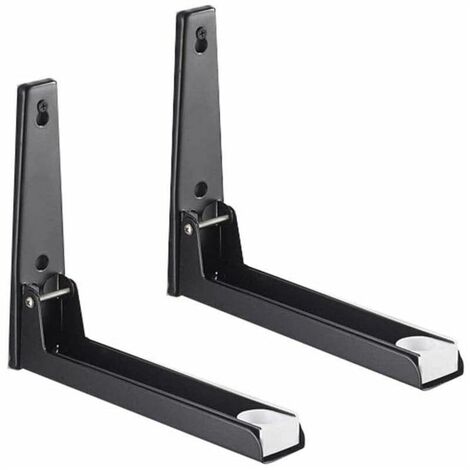 2-Piece Stainless Steel Microwave Holder, Microwave Holder with Extendable Arm, Wall Mount Microwave Shelf, for Kitchen