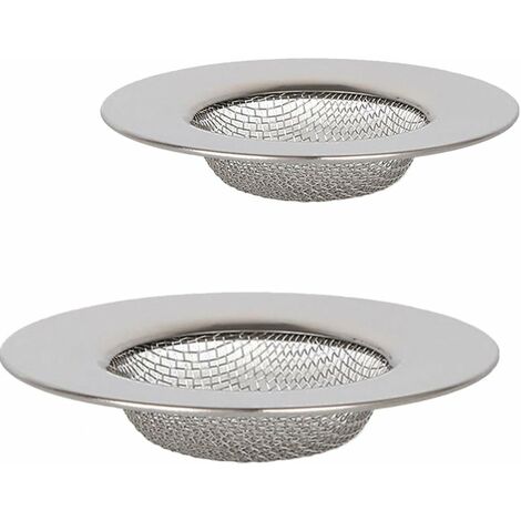 main image of "2 Piece Stainless Steel Strainer, Mini Sink Strainer, Stainless Steel Sink Drain Filter Filter, Filter Screen, Shower, Bath or Kitchen Sink Filter"