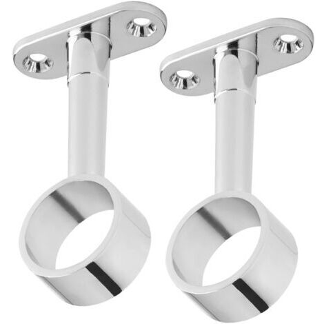 2 pièce Tringle de Penderie Support Central pour Tubes de Penderie ronds Ø 25 mm Support de tringle de penderie Support de tube de penderie