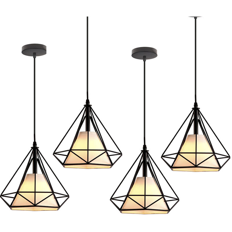 Image of Pendant Light Fixtting, Industrial Metal Diamond&hellip;