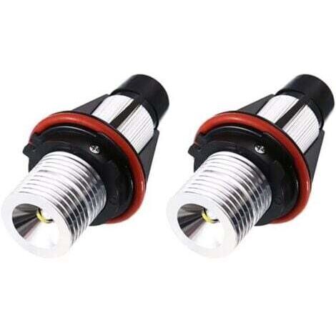 2 pièces 1000LM Angel Eyes lumière voiture ampoule Led Halo anneau marqueur 5W 6000K blanc pour BMW E39 E53 E63 E64 (blanc)