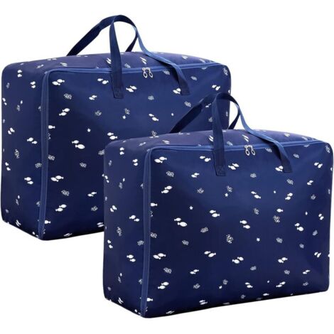 2 Pièces 105L Sac Rangement Vetement, Grand Housse de Rangement, étanche Sac de Rangement sous Lit pour Couette Oreillers Joue