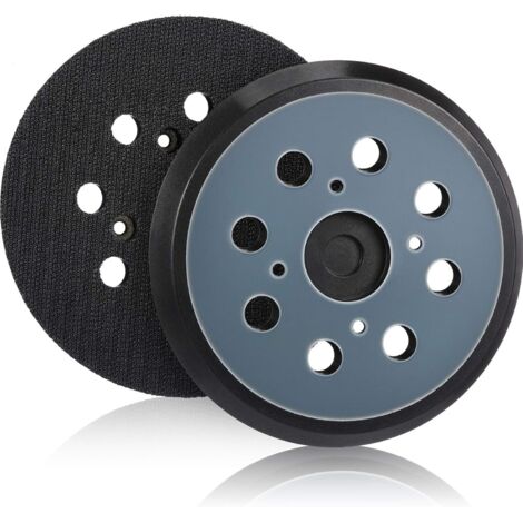 2 Pieces 125mm Replacement Orbital Sanding Pad with 8 Holes, Hook and Loop Sanding Backing Pad for Grinders (Blue)