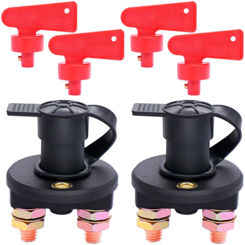 2 Pièces 12V Isolateur Interrupteur de Batterie coupe circuit bateau Automobile Interrupteur de Coupure de Puissance pour Auto Voiture Bateau Camion