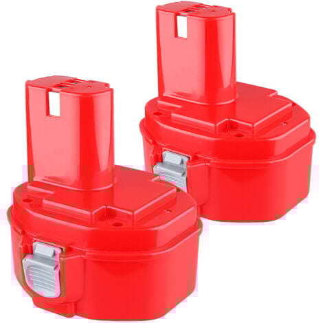 PDSTATION 2 pièces 14.4V 4.8Ah Ni-MH Remplacement de la Batterie pour Makita PA14 1420 1422 1433 1434 1435 1435F 192699 pour Makita 1051D 4033D ML140 UB140D