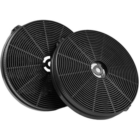 2 Pièces 17.5x2.5 cm Circulation D'air Filtre à Charbon Hotte, Universel Filtre Hotte Aspirante Charbon, Circulaire Filtre Actif Compatible avec de Multiples Marques et Modèles pour Hotte de Cuisine
