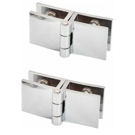 2 pieces 180 degrees cerniera per porta in vetro senza foratura cerniera in vetro supporto in vetro per spessore vetro 5 mm - 8 mm LOY