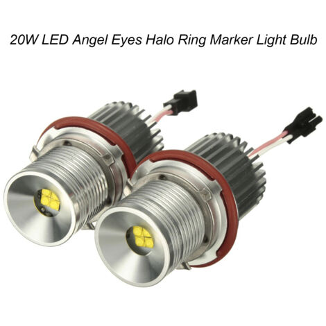 2 pièces 20W LED yeux d'ange Halo anneau marqueur ampoule de remplacement pour BMW E87 E39 M5 M6 E83 X3 E60 E63 E65 E66 E53 X5.