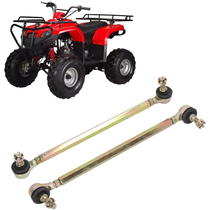 Sjlerst - 2Pcs 250mm Biellette de direction à rotule 10mm en alliage d'acier