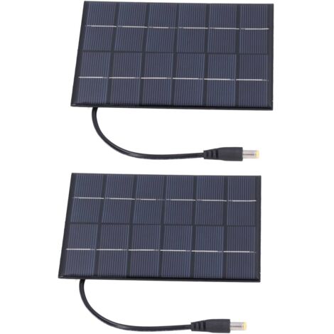 2 pièces 2W panneaux solaires taux de Conversion élevé DC5521 sortie Rechargeable 3.7V batterie chargeur de panneau solaire pour lumière solaire