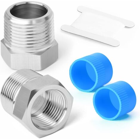2 pièces 3/8 "femelle BSP x 1/4" mâle filetage forgé en acier inoxydable réducteur connecteur hexagonal SUS 304 raccords de tuyauterie - 3/8" à 1/2"