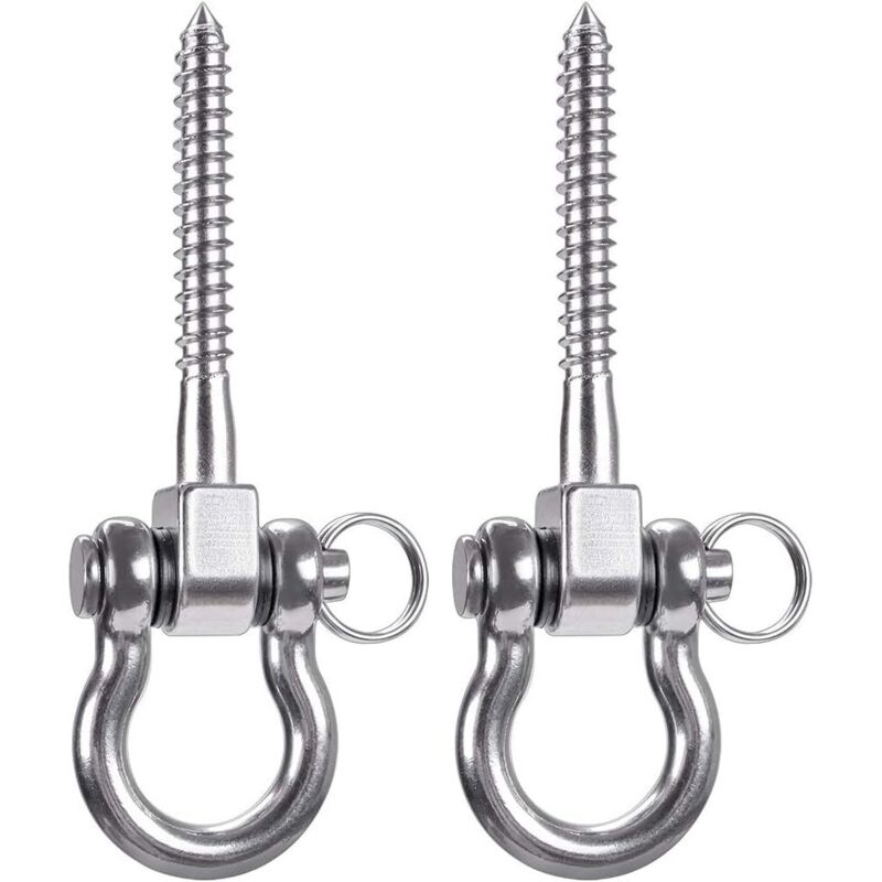 Kcvv - 2 Pièces 304 Acier Inoxydable Crochet De Plafond, Suspension Trainer Kit de Suspension pour Chaise accrochante, Lampe accrochante, hamac, Sac
