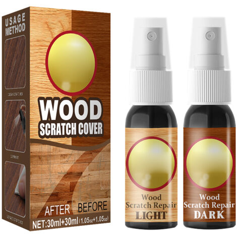 2 Pièces 30ML Réparateur de Rayures pour Parquet et Meubles en Bois - Rénovation Tables, Lits, Sols