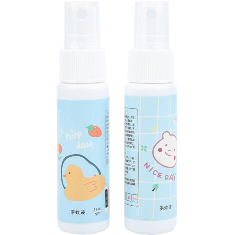 2 Pièces 35ml Anti-Moustiques Portable Spray Répulsif Enfant Adulte - Lot