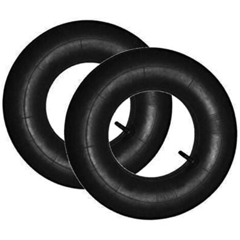 ROLEADER 2 pièces 4.10/3.50-4 Chambre à air Pneu TR-13 Valve Droite pour Diable, Chariot, Chariot à Main, Chariot de Jardin, Tondeuse à Gazon