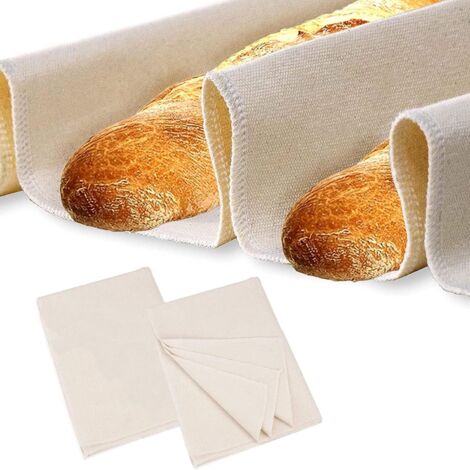 2 Pièces 45 X 36 cm Toiles à Pain en Lin Accessoires pour le Pain Boulangerie Kit de Fabrication du Pain Toiles à Pain en Lin Professionnelles Anti Adhérentes,Pour la Fermentation de la Pâte
