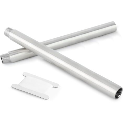 2 pièces 50mm 1 "x 1" mâle BSP Mamelon Tuyau coulé 304 raccords de tuyauterie en Acier Inoxydable 300mm 1/2"M-1/2"F