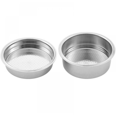 2 PièCes 51Mm Machines à Café en Acier Inoxydable Pressurisé Filtre Panier Poudre Panier Café Fond Porte-Filtre Filtre