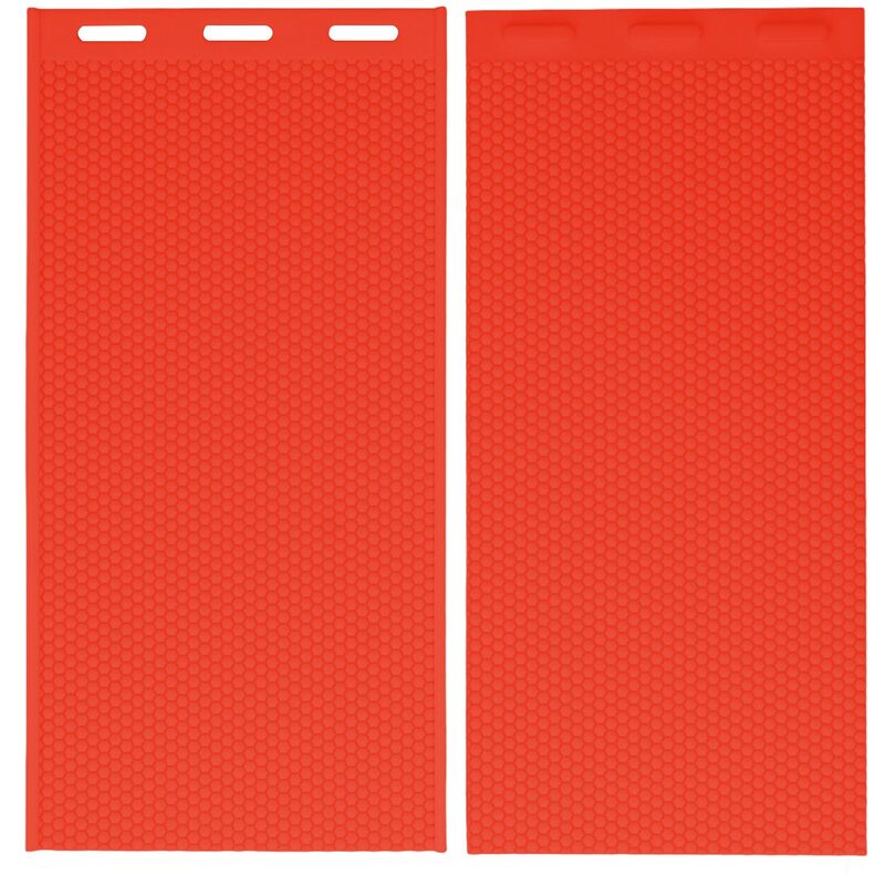 Eosnow - 2 pièces 5.4mm Silicone cire d'abeille moule cire d'abeille fond de teint presse moule apiculture fournitures 44x28cm rouge
