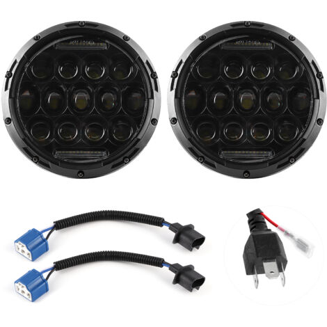 2 pièces 7 pouces LED phares Hi Lo 280W véhicule tout-terrain rond adapté pour JEEP JK TJ LJ Wrangler 97-17