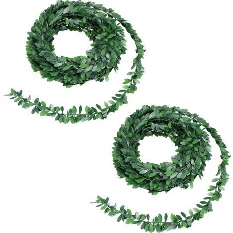 2 Pièces 7,5M Guirlande Feuilles Artificielles Couronne de Lierre Artificiel Vignes Artificielles pour Porte Fenêtre Mur Fenêtre Partie Home Decor Mariage