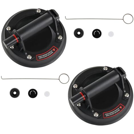 2 Pièces 8" Ventouse Vitre Professionnelle,Ventouse de Levage en Verre, Ventouse Carrelage,Capacité de Charge 200kg pour Transport et Déménagement de Vitre, Plaques, Carrelage