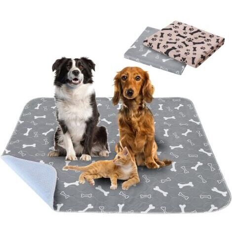 2 pièces 8070 cm tapis de dressage pour chien super absorbants, tapis pour chien antidérapants lavables, tapis de dressage pour chiots réutilisables pour chiens/chats/lapins/cochons d'Inde