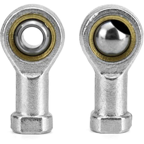 2 Pieces 8mm Rod End Bearing M8 x 1.25 Female Thread Self-Lubricating