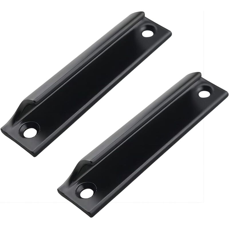 2 Pièces 90 mm Poignée de Porte Coulissante, Noir Aluminium Poignée Meuble, Poignee de Meuble Cuisine, pour Portes de Balcon, Portes Coulissantes,