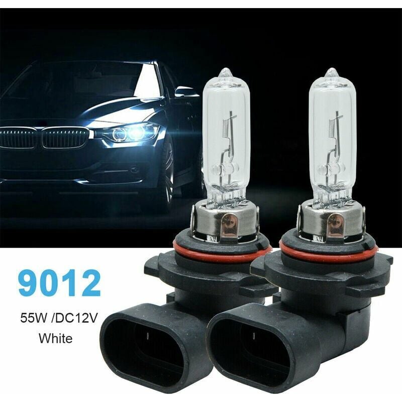 2 pièces 9012 HIR2 PX22D voiture Phare 12V 55W Clair Halogène Projecteur Ampoule Remplacement, Lumière de Brume DRL Ampoule