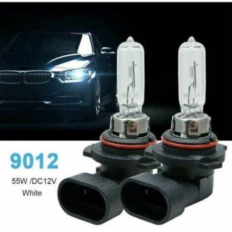 2 pièces 9012 HIR2 PX22D voiture Phare 12V 55W Clair Halogène Projecteur Ampoule Remplacement, Lumière de Brume DRL Ampoule,
