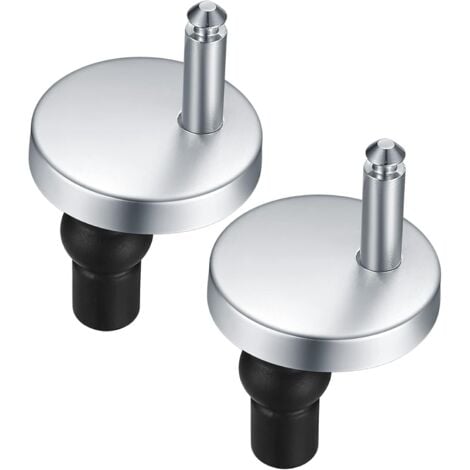 TOOLIVE 2 Pièces Abattant WC de Toilettes à Charnière Fixations, Charnières à Dégagement Rapide, Charniere Abattant WC Fixations, avec Vis Caoutchouc Rechange